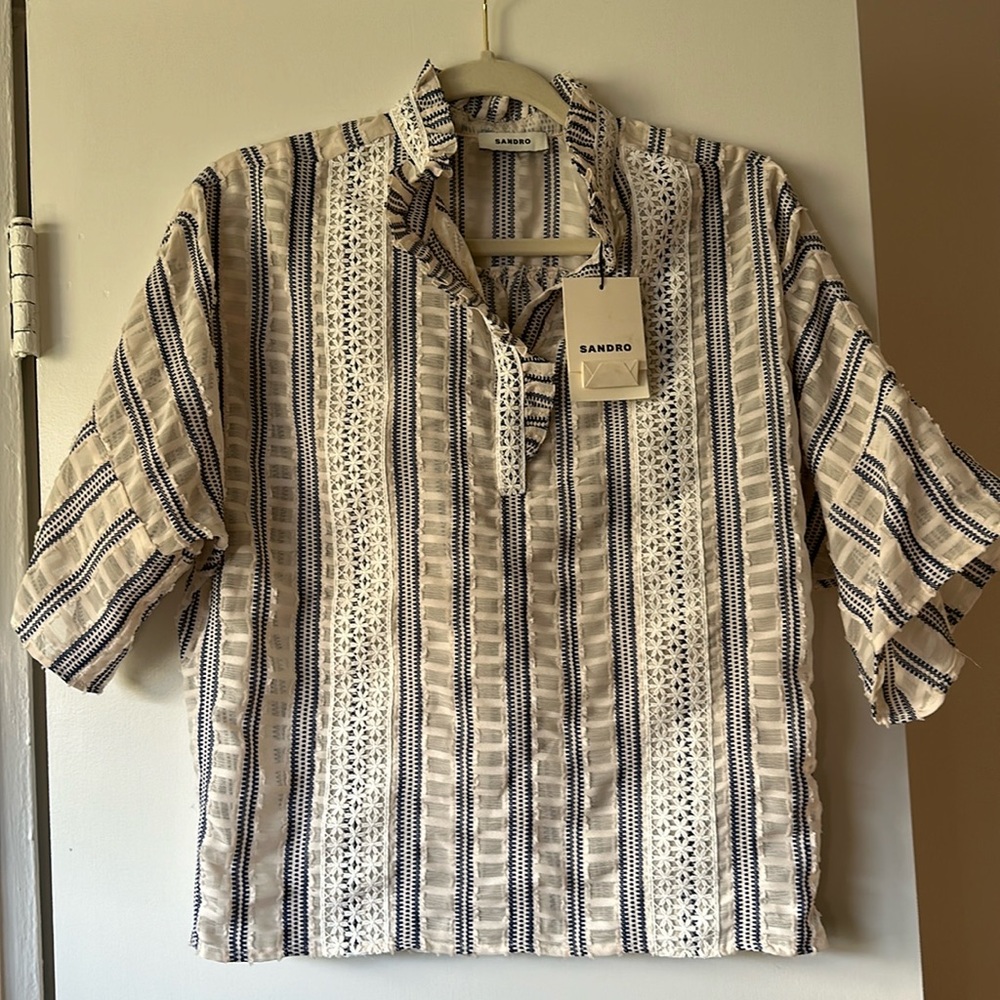 BNWT SANDRO blouse, Fr Size 3/US Size L